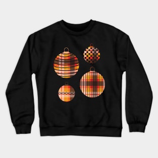 Red, Yellow and Black Tartan Christmas Baubles Crewneck Sweatshirt